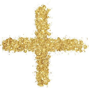 gold glitter +
